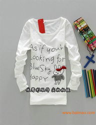 時(shí)尚精品手工鉤繡長袖女T 可愛卡通圖案引爆市場，解析生產(chǎn)與價(jià)格